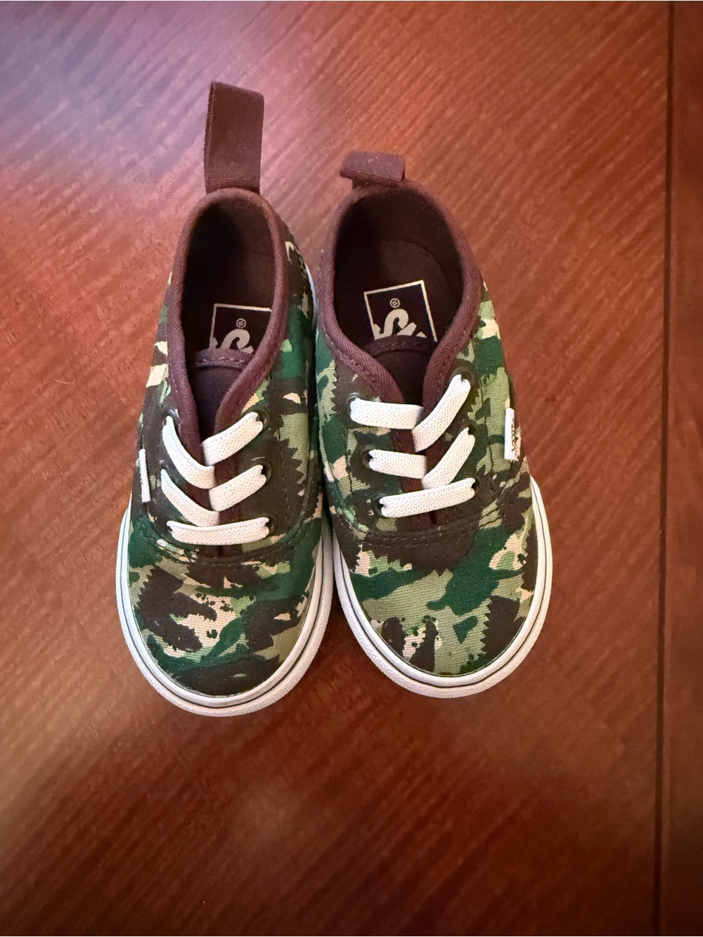 Vans Kids Camouflage Canvas Sneakers - Green, Brown, White